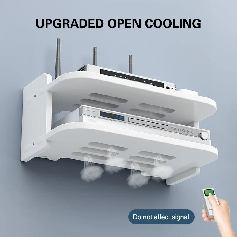 Wall-Mounted WiFi Router Shelf